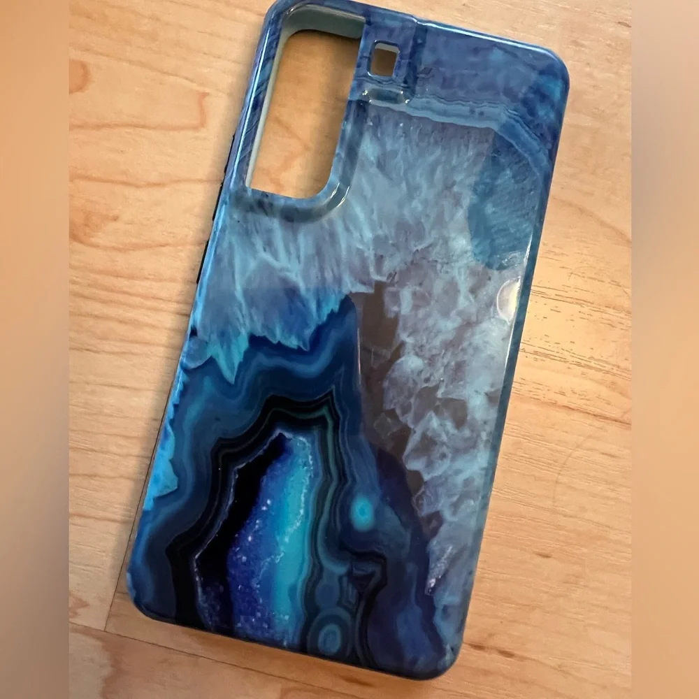 Esdot Agate Stone Blue Phone Case for Samsung Galaxy 22